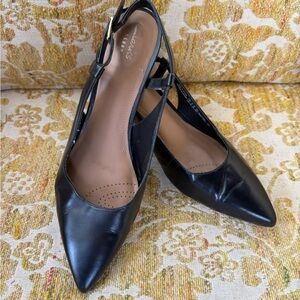 Clarks Black Slingback Heels